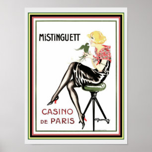 Mistinguett Casino De Paris Art Déco Imprimer 12 x