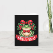 Mistle-toad Funny Christmas Toad Pun  Kaart (Voorkant)