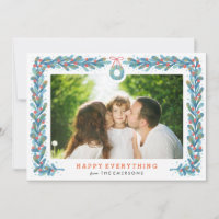 Mistle Wreath - Carte photo de vacances