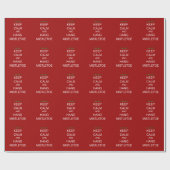 Mistleto Pattern Wrapping Paper kalm houden en oph Cadeaupapier (Vlak)