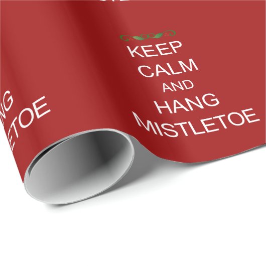 Mistleto Pattern Wrapping Paper kalm houden en oph Cadeaupapier (Rol Hoek)