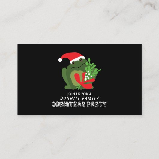 Mistle'toad, kerstfeest Ticket Uitnodiging Informatiekaartje (Voorkant)