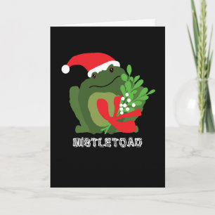 Mistle'toad kerstfeestkaartje feestdagen kaart