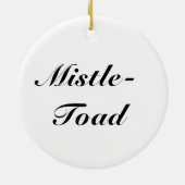Mistletoad - ronde keramische kikker met kerstvers keramisch ornament (Achterkant)