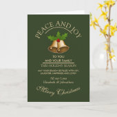 Mistletoe Bells Kerstmis Kaart (Gele Bloem)