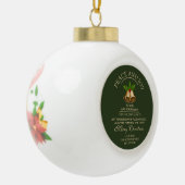 Mistletoe Bells Kerstmis Keramische Bal Ornament (Links)