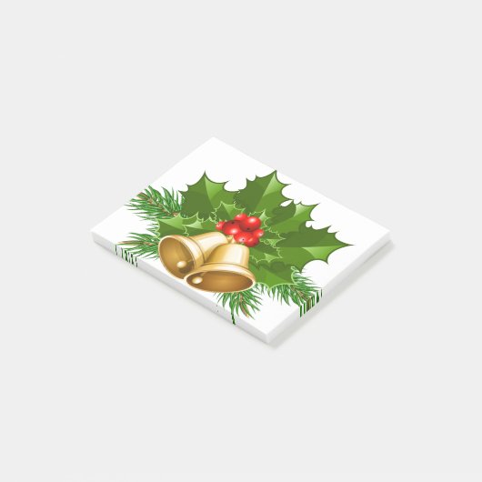 Mistletoe Bells Post-it® Notes (Schuin)