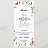 mistletoe berries wintertrouwerekkaarten menu (Voorkant)