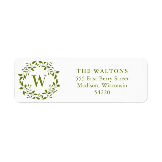 Mistletoe Berry Wreater return address label (Voorkant)