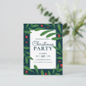 Mistletoe bleu | Invitation de fête de vacances (Debout devant)