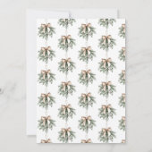 Mistletoe Boho Bow Invitations de Noël (Dos)