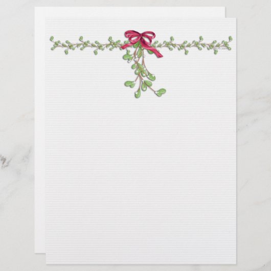 Mistletoe Border Letterhead (Voorkant / Achterkant)