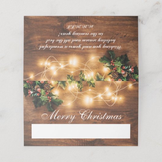 Mistletoe Branch Rustic Holiday Kerstfeest (Buitenkant ongevouwen)