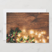 Mistletoe Branch Rustic Holiday Kerstfeest Kaart (Achterkant)