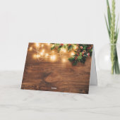 Mistletoe Branch Rustieke Kerst Bedrijf Feestdagen Kaart (Achterkant)