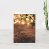 Mistletoe Branch Rustieke Kerstmis Groet Feestdagen Kaart (Achterkant)