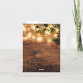 Mistletoe Branch Rustieke Kerstmis Groet Feestdagen Kaart (Achterkant)