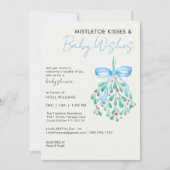 Mistletoe Bundle of Joy Baby shower Invitation (Devant)