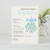 Mistletoe Bundle of Joy Baby shower Invitation (Debout devant)