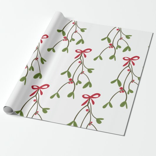 Mistletoe Cadeaupapier (Uitgerold)