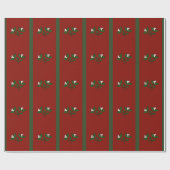 Mistletoe Christmas Design Cadeaupapier (Vlak)