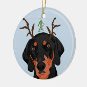 Mistletoe Coonhound Ornament (Links)