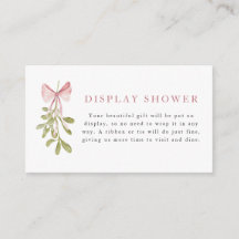 Mistletoe Dusty Rose Bow Display Shower