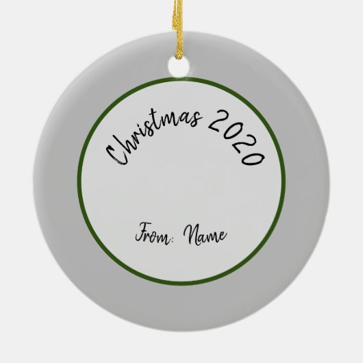 Mistletoe en Crow Ceramic Ornament (Achterkant)