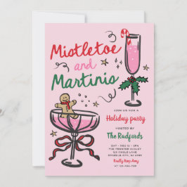 Mistletoe en Martinis kerstfeest Kaart