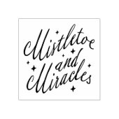 Mistletoe en Mirakels Kerst Rubber Stempel (Afrduk)