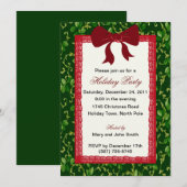 Mistletoe en Red Lace Party Uitnodigingen (Voorkant / Achterkant)