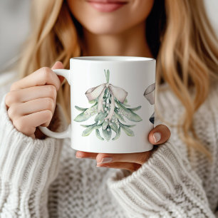 Mistletoe en Silver Bells Kerstmis Koffiemok