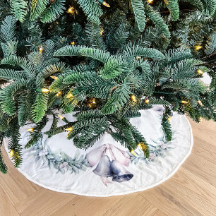 Mistletoe en zilveren ballen wit kerstboom rok