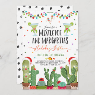 Mistletoe et Margaritas Fête Invitation