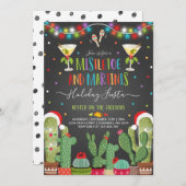 Mistletoe et Martinis Fête Invitation (Devant / Derrière)