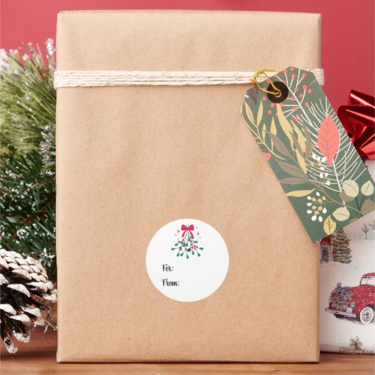 Mistletoe Gift Label (Feestdagen)