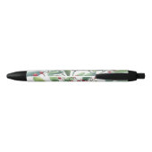 Mistletoe Greenery gepersonaliseerde vakantie Zwarte Inkt Pen (Achterkant)