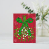 Mistletoe Greetings. Briefkaart (Staand voorkant)