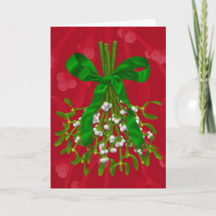 Mistletoe Greetings. Wenskaart Kaart