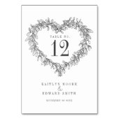 Mistletoe hart art grijs bruiloft evenement kaart (Voorkant)