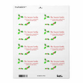 Mistletoe Holiday Adres Etiket (Full Sheet)