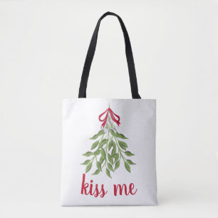 Mistletoe Holiday Canvas tas