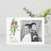 Mistletoe Holiday-fotokaart Kaart (Staand voorkant)