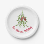Mistletoe Holiday Paper bord 7" (Voorkant)