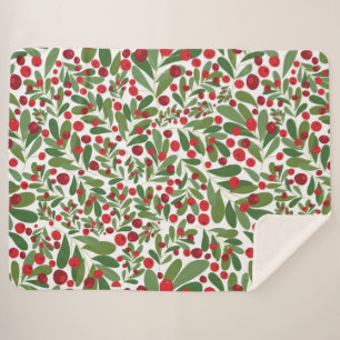 Mistletoe Holiday Sherpa Blanket Deken