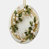 Mistletoe in een Victoriaans tuin Keramisch Ornament (Rechts)