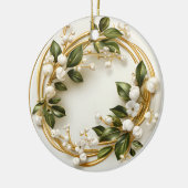 Mistletoe in een Victoriaans tuin Keramisch Ornament (Links)