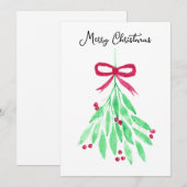 Mistletoe-kerstkaart Feestdagenkaart (Voorkant / Achterkant)