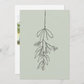 Mistletoe Kerstmis Feestdagenkaart (Voorkant / Achterkant)