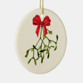 Mistletoe Kerstmis Keramisch Ornament (Rechts)